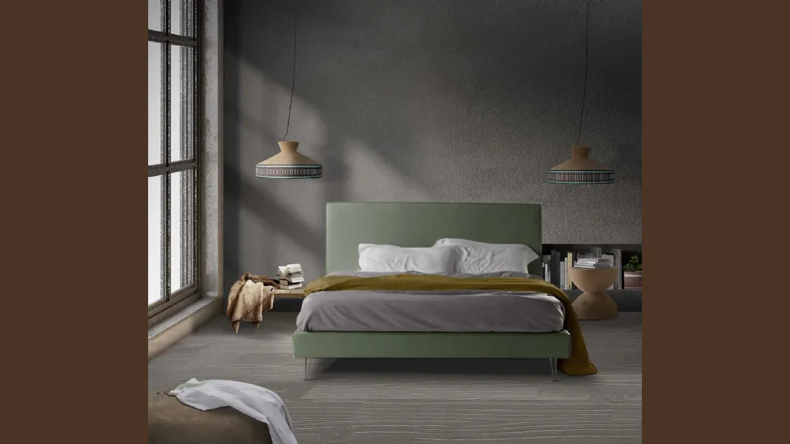 Letto con testiera Vela Liscio di Lettissimi