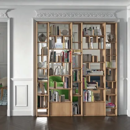 Libreria a muro in legno Raise Espace di Domus Arte