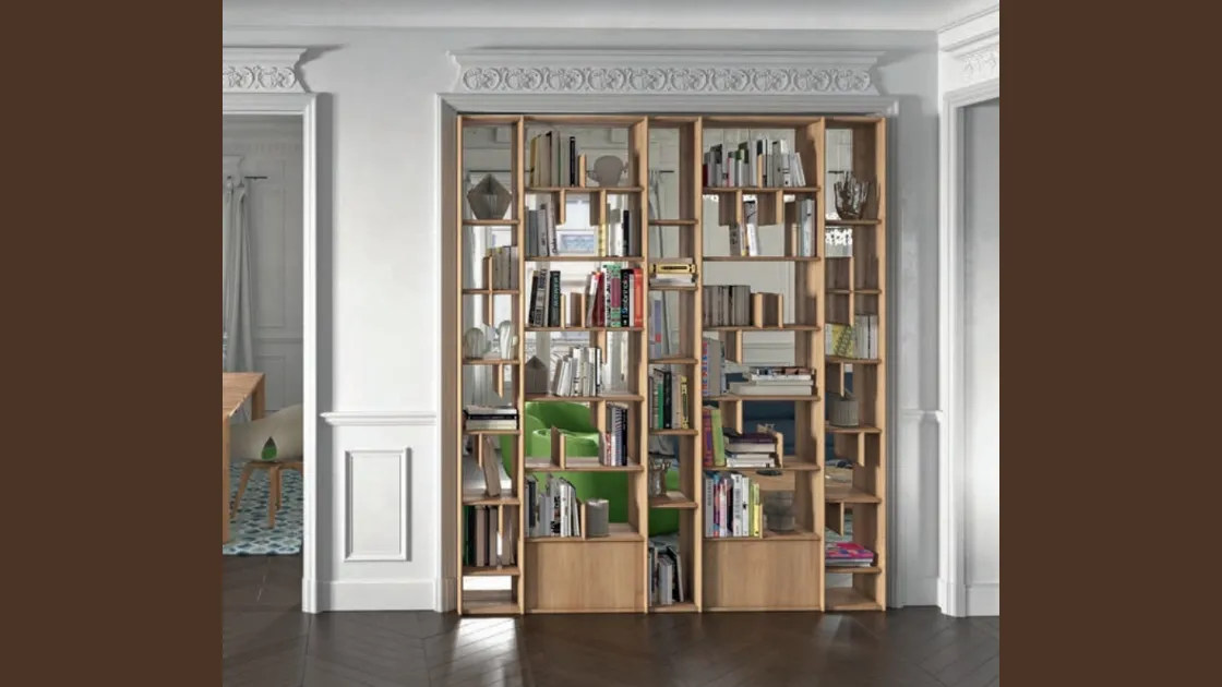 Libreria a muro in legno Raise Espace di Domus Arte