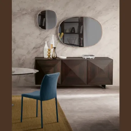 Madia C Wood in finitura Rovere Coke termotrattato di Riflessi