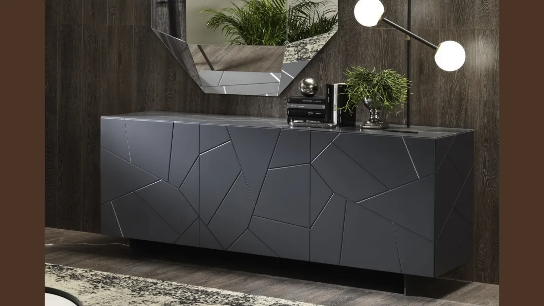 Madia in legno laccato Segno di Riflessi