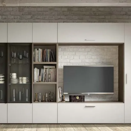 Parete attrezzata Country Wood GF5060 di Abitare Mobilstella