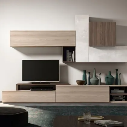 Parete attrezzata Fusion GF 1100 di Abitare Mobilstella