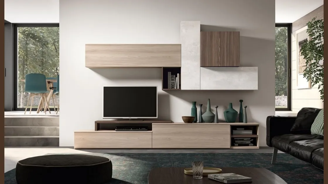 Parete attrezzata Fusion GF 1100 di Abitare Mobilstella
