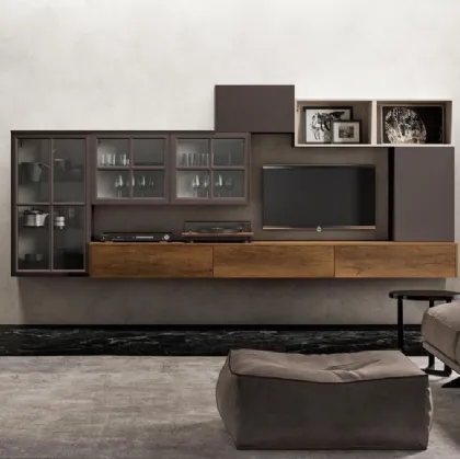 Parete attrezzata Rockwood GF1040 di Abitare Mobilstella