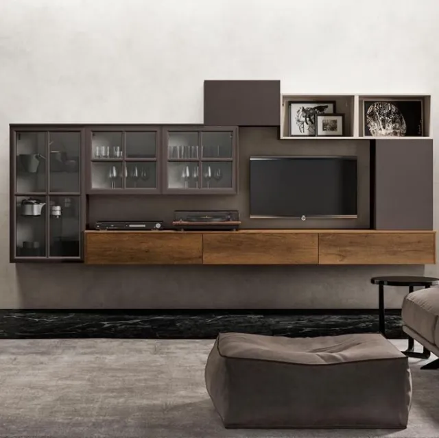 Parete attrezzata Rockwood GF1040 di Abitare Mobilstella