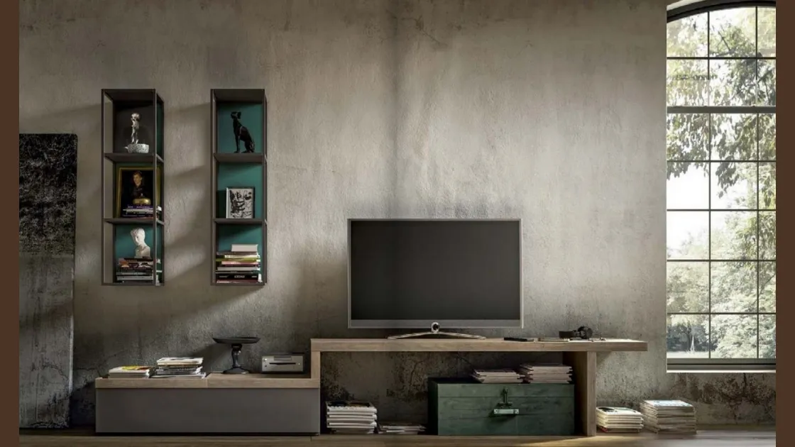 Parete attrezzata Rockwood GF1060 di Abitare Mobilstella