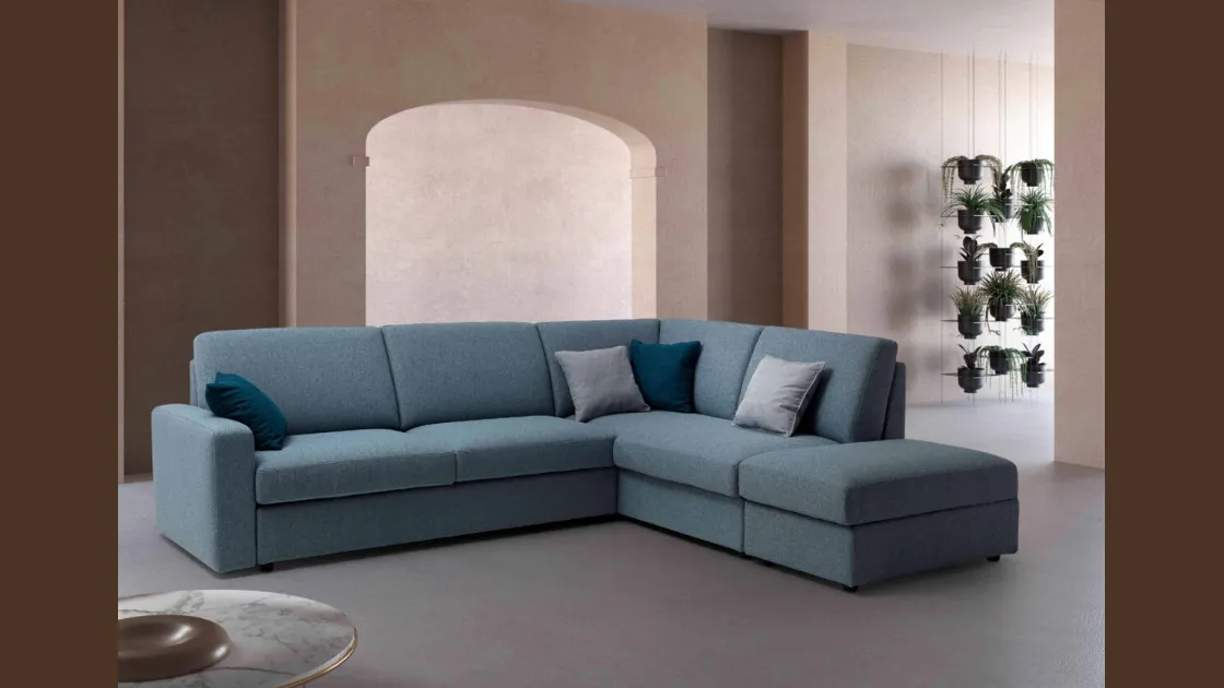 Divano angolare in tessuto Cleo di Biel