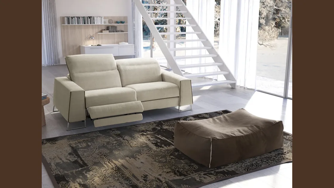 Divano relax lineare Davis di Rigosalotti