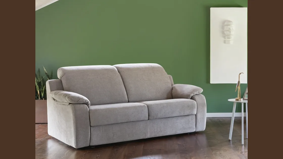 Divano relax lineare in tessuto imbottito Link-XS di Rigosalotti