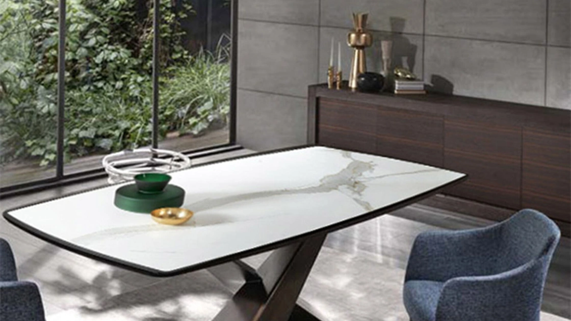 Tavolo Living in legno e ceramica di Riflessi