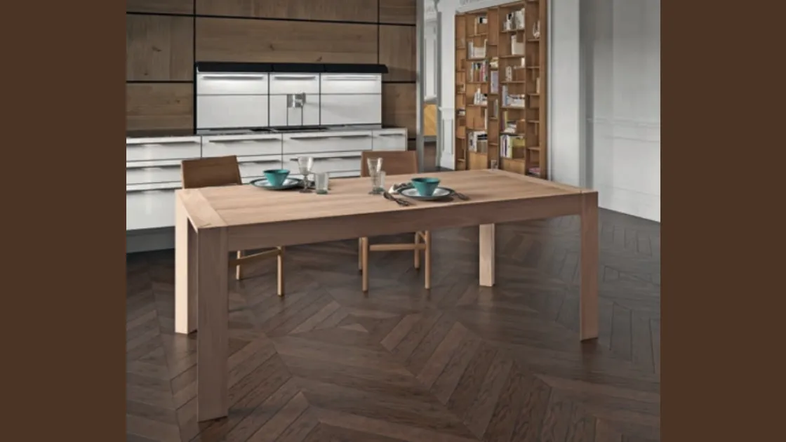 Tavolo da cucina in legno Raise Gottardo di Domus Arte