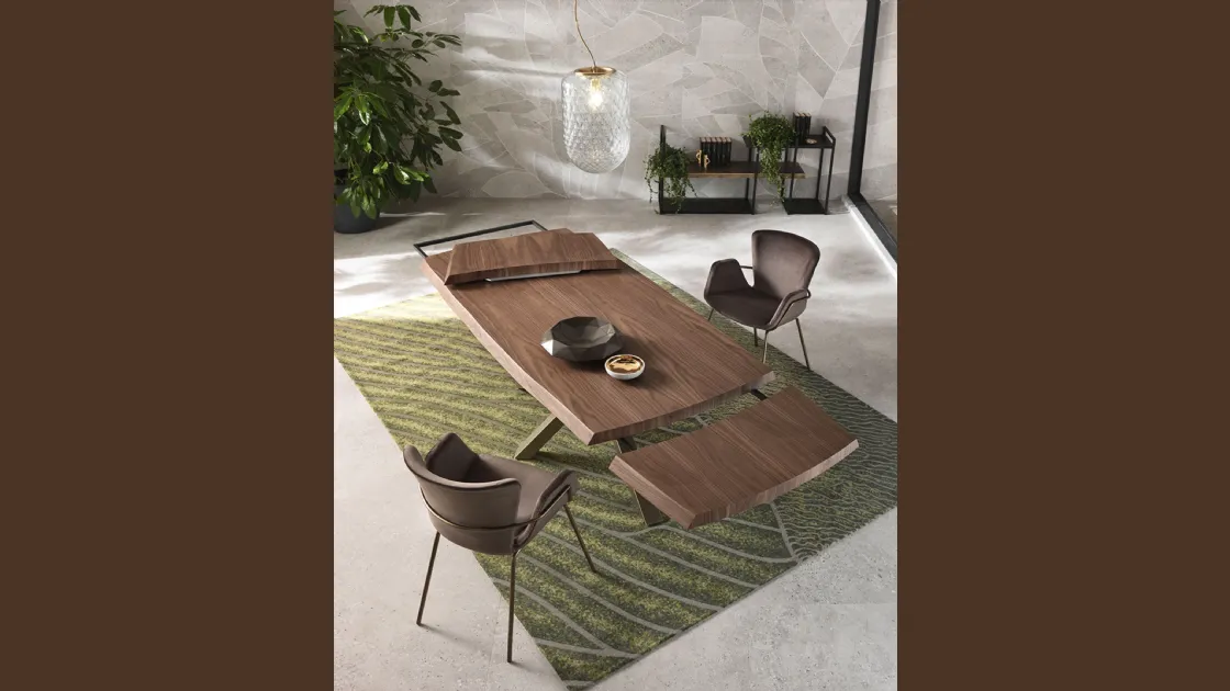 Tavolo allungabile in legno Shangai di Riflessi