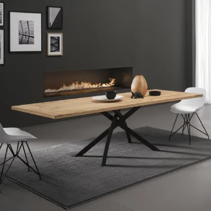 Tavolo T1216FMAG Twist 200 in legno massello di Zamagna