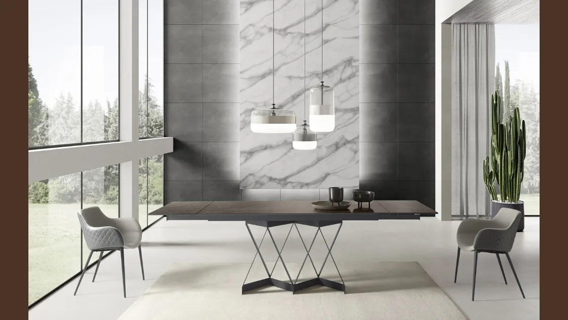 Tavolo T1307A Flame 180 in laminato di Zamagna