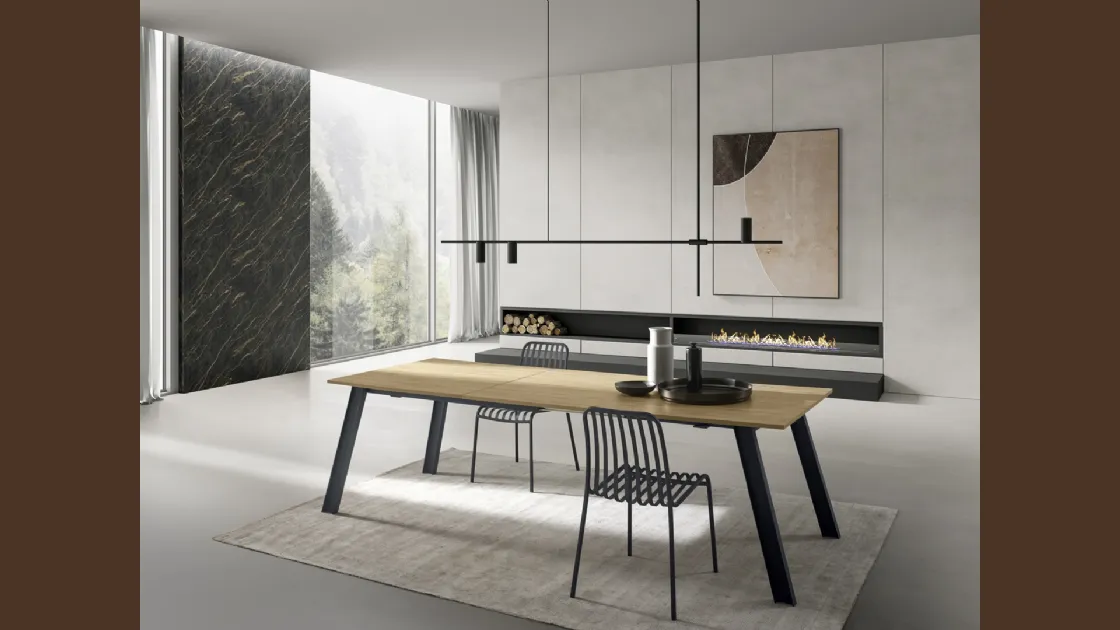 Tavolo T1373A Raw 160 in laminato di Zamagna