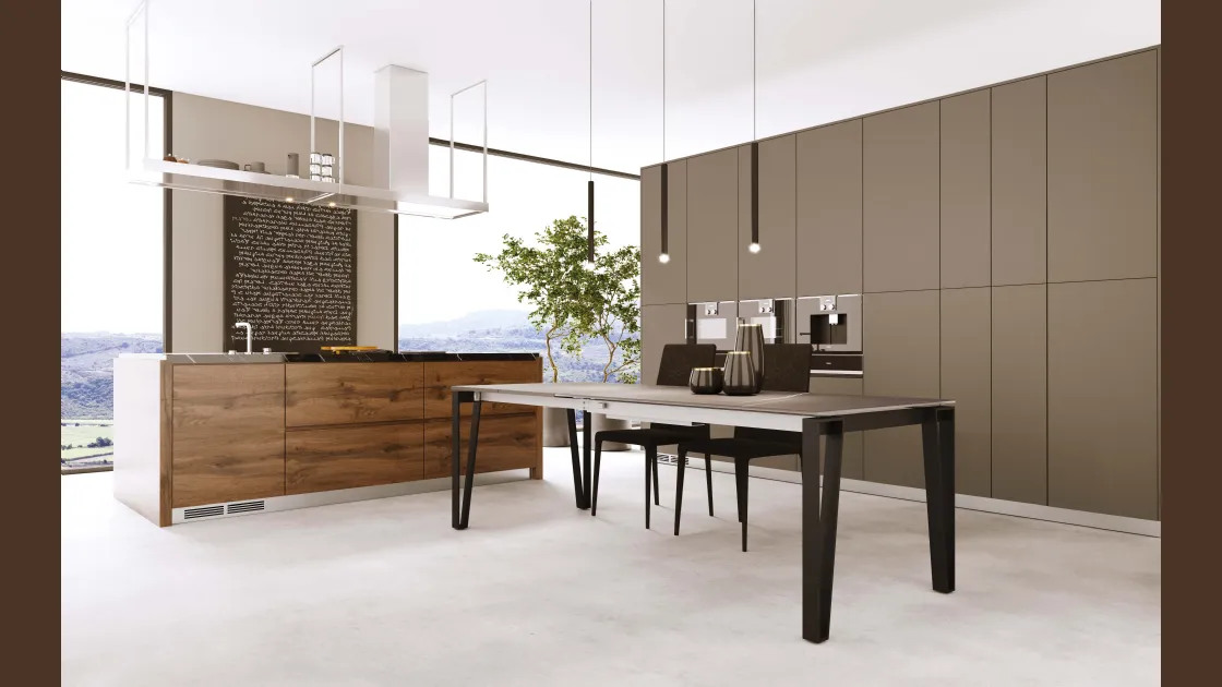 Tavolo T1530 Win 160 in vetroceramica di Zamagna