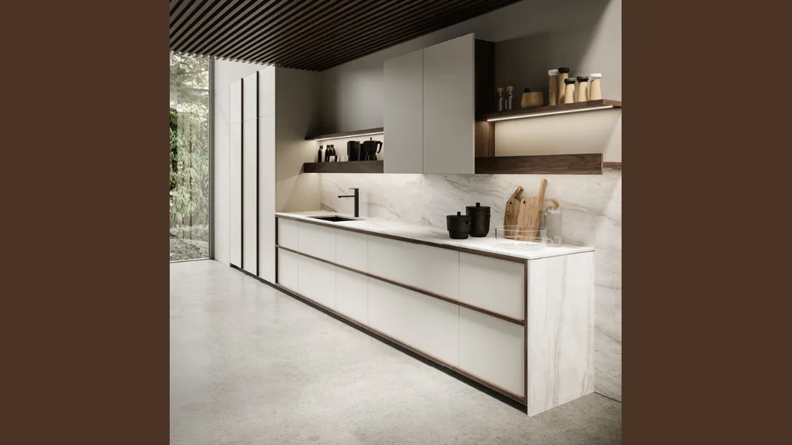 Cucina Design lineare in laccato Arena di Maistri