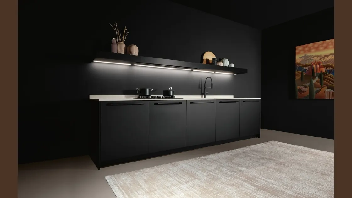 Cucina Design lineare in laccato Arena di Maistri