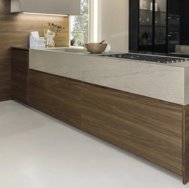 Cucina Design lineare in legno Arena 05 di Maistri