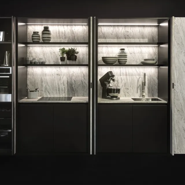 Cucina Design lineare in melaminico Arka 06 di Maistri