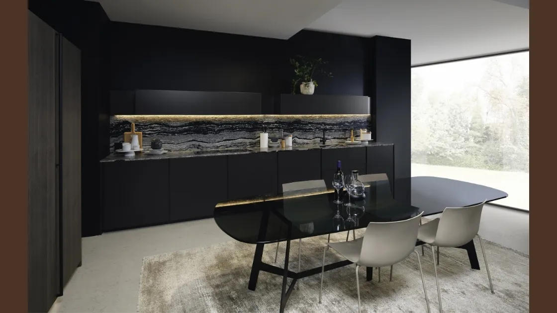 Cucina Design lineare in laccato opaco Altea 04 di Maistri