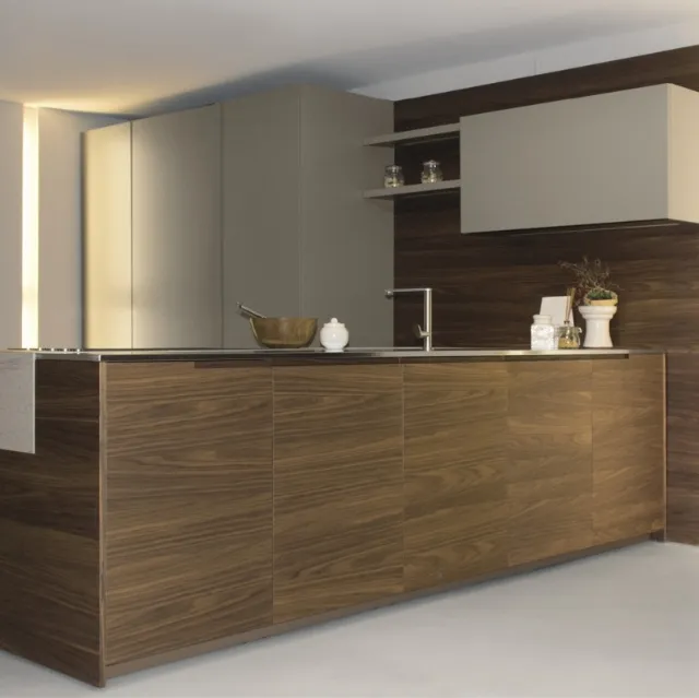 Cucina Design lineare in legno Arka 02 di Maistri