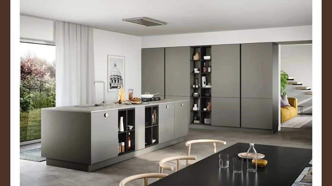 Cucina ModeTrend laccato opaco ardesia di Forma la cucina